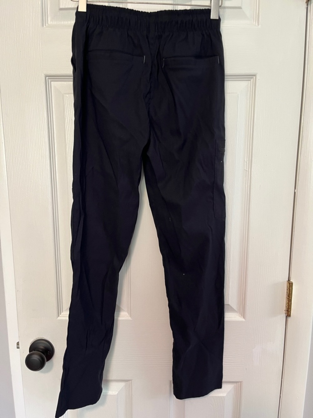 Kids Black Drawstring weatherproof pants with Zip Pocket - Picture 3 of 6